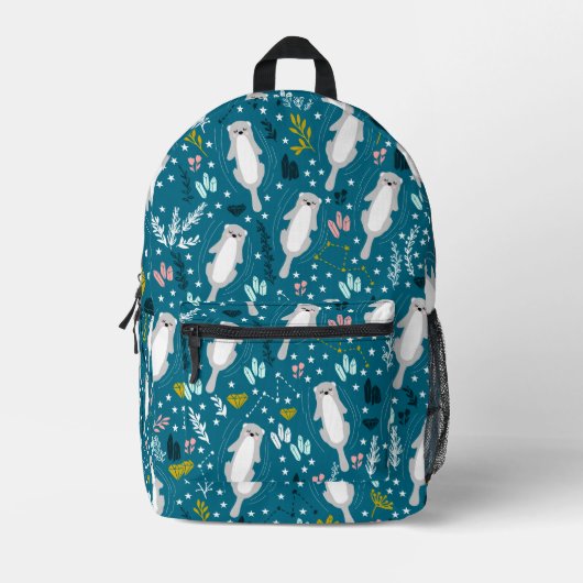 可愛いオッターバックパック プリントバックパック (正面)