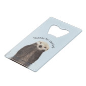 可愛いオッターフォト誕生日で驚きのパン クレジットカード栓抜き (正面アングル)