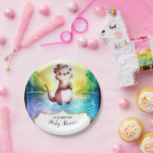 可愛いオッターベビーシャワー ペーパープレート (パーティー)