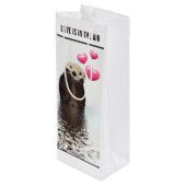 可愛いオッターラブが登場 ワインギフトバッグ (裏面アングル)