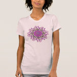可愛いオムヨガタンクトップ（紫） Tシャツ<br><div class="desc">ダマスクのインスパイア渦巻き旋回にOm(オウム)のシンボルと背面にナマステサンスクリットのプリントを持つヨガSpaghettiタンクトップ。</div>