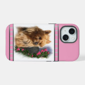 可愛いオモダンーストラリア犬アート iPhone 15ケース (裏面横)