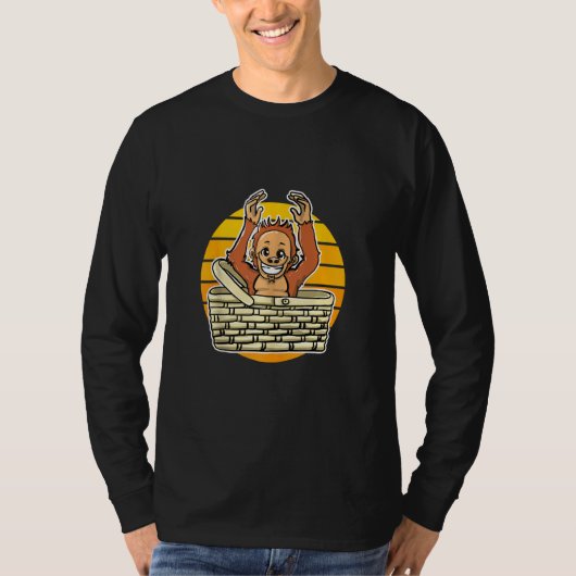 可愛いオランウタンパジャマ Tシャツ (正面)