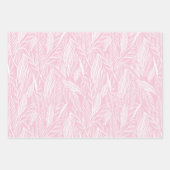 可愛いオランウタン、バナナ、ピンクのトロピカル葉 ラッピングペーパーシート (正面3)