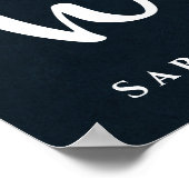 可愛いオレンジかわいらし色のフローラが私たち結婚の ポスター (角)