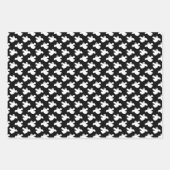 可愛いオレンジとブラック幽霊 ラッピングペーパーシート (正面2)