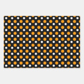 可愛いオレンジと黒の柄 ラッピングペーパーシート (正面2)