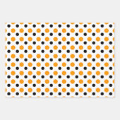 可愛いオレンジと黒の柄 ラッピングペーパーシート (正面)