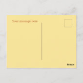 可愛いオレンジのメッセージのフルーツを追加 ポストカード (裏面)