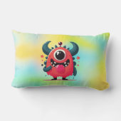 可愛いオレンジのモンスターマンガ–67423 ランバークッション (裏面)