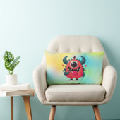 可愛いオレンジのモンスターマンガ–67423 ランバークッション (椅子)