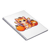 可愛いオレンジの妖精の猫 ノートブック (右側)