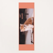 可愛いオレンジの「ねこママ」 ヨガマット (正面)