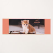 可愛いオレンジの「ねこママ」 ヨガマット (正面(横))