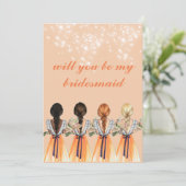 可愛いオレンジは私の花嫁招待状 招待状 (スタンド正面)