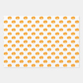 可愛いオレンジカボチャのハロウィーンパターン ラッピングペーパーシート (正面2)