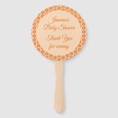 可愛いオレンジカボチャ男女兼用のベビーシャワー ハンドファン (裏面)