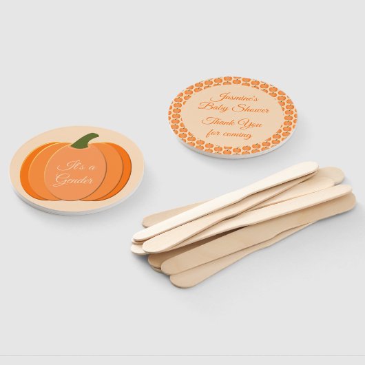 可愛いオレンジカボチャ男女兼用のベビーシャワー ハンドファン (組立なし)