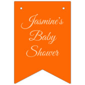 可愛いオレンジカボチャ男女兼用のベビーシャワー バンティングフラッグ (第2の旗)