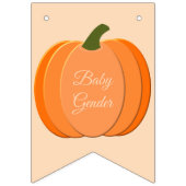 可愛いオレンジカボチャ男女兼用のベビーシャワー バンティングフラッグ (第1の旗)