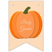可愛いオレンジカボチャ男女兼用のベビーシャワー バンティングフラッグ (第3の旗)