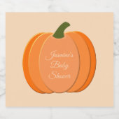 可愛いオレンジカボチャ男女兼用のベビーシャワー ビールラベル (シングルラベル)
