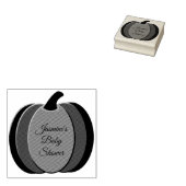 可愛いオレンジカボチャ男女兼用のベビーシャワー ラバースタンプ (押印)