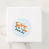 可愛いオレンジキツネグラフィックイラストレーションありがとう フェイバータグ (インサイチュ)