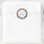 可愛いオレンジキツネ動物柄キャンドルソープビズ ラウンドシール (バッグ)