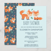 可愛いオレンジキツネ赤ちゃんシャワー (正面/裏面)