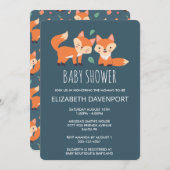 可愛いオレンジキツネ赤ちゃんシャワー (正面/裏面)