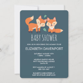 可愛いオレンジキツネ赤ちゃんシャワー