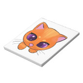 可愛いオレンジキャットメモ帳 ノートパッド (回転)