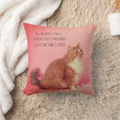 可愛いオレンジキャッ最高のク引用文パーソナライズされた名 クッション (ブランケット)