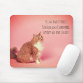 可愛いオレンジキャッ最高のク引用文パーソナライズされた名 マウスパッド (マウス)