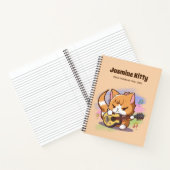 可愛いオレンジキャッ遊トのギター(個人対応) ノートブック (内部)