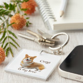 可愛いオレンジコ前向きルギ キーホルダー (正面右)