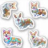 可愛いオレンジコ前向きルギ シール (正面)