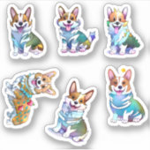 可愛いオレンジコ前向きルギ シール (正面)