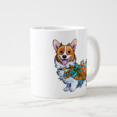 可愛いオレンジコ前向きルギ ジャンボコーヒーマグカップ (正面右)