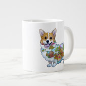 可愛いオレンジコ前向きルギ ジャンボコーヒーマグカップ (正面右)