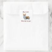 可愛いオレンジコ前向きルギ スクエアシール (バッグ)