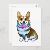 可愛いオレンジコ前向きルギ ポストカード (正面/裏面)