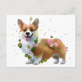 可愛いオレンジコ前向きルギ ポストカード (正面)