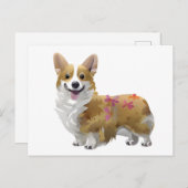 可愛いオレンジコ前向きルギ ポストカード (正面/裏面)