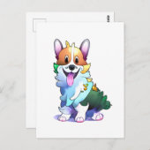 可愛いオレンジコ前向きルギ ポストカード (正面/裏面)