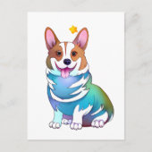 可愛いオレンジコ前向きルギ ポストカード (正面)