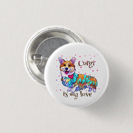 可愛いオレンジコ前向きルギ 缶バッジ