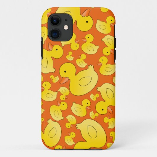 可愛いオレンジゴムアヒル Case-Mate iPhoneケース (裏面)
