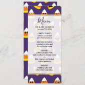 可愛いオレンジパープルハロウィーン絵文字キャンディーコーン メニュー (正面/裏面)